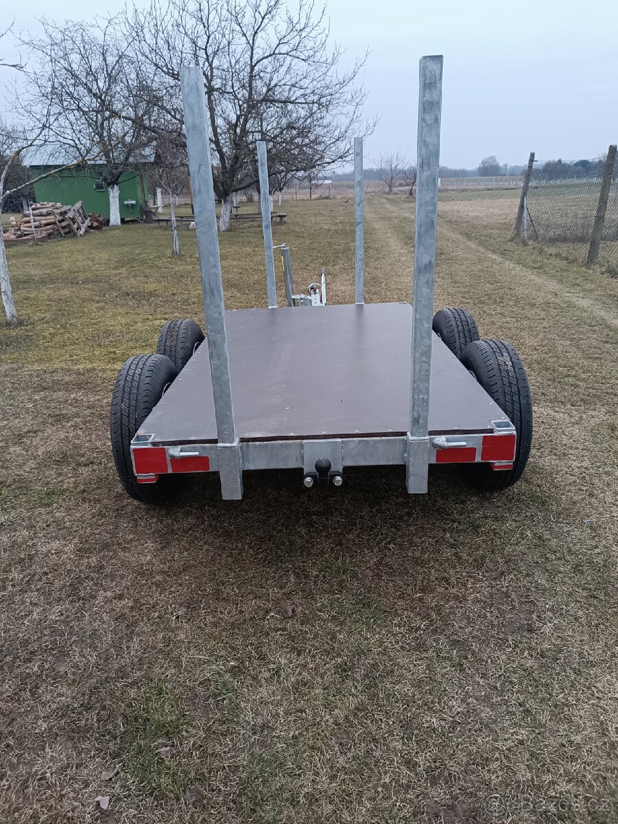 Novou bržděnou dvounápr. vlečku za malotraktor,traktor, - 3