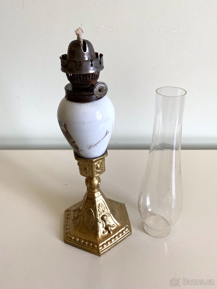 Starožitná petrolejová lampa petrolejka z Německa - 3