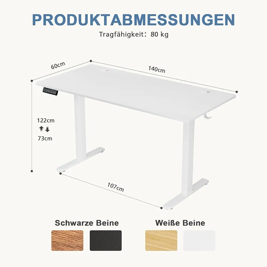 Nový výškově nastavitelný stůl 140x60cm - 3