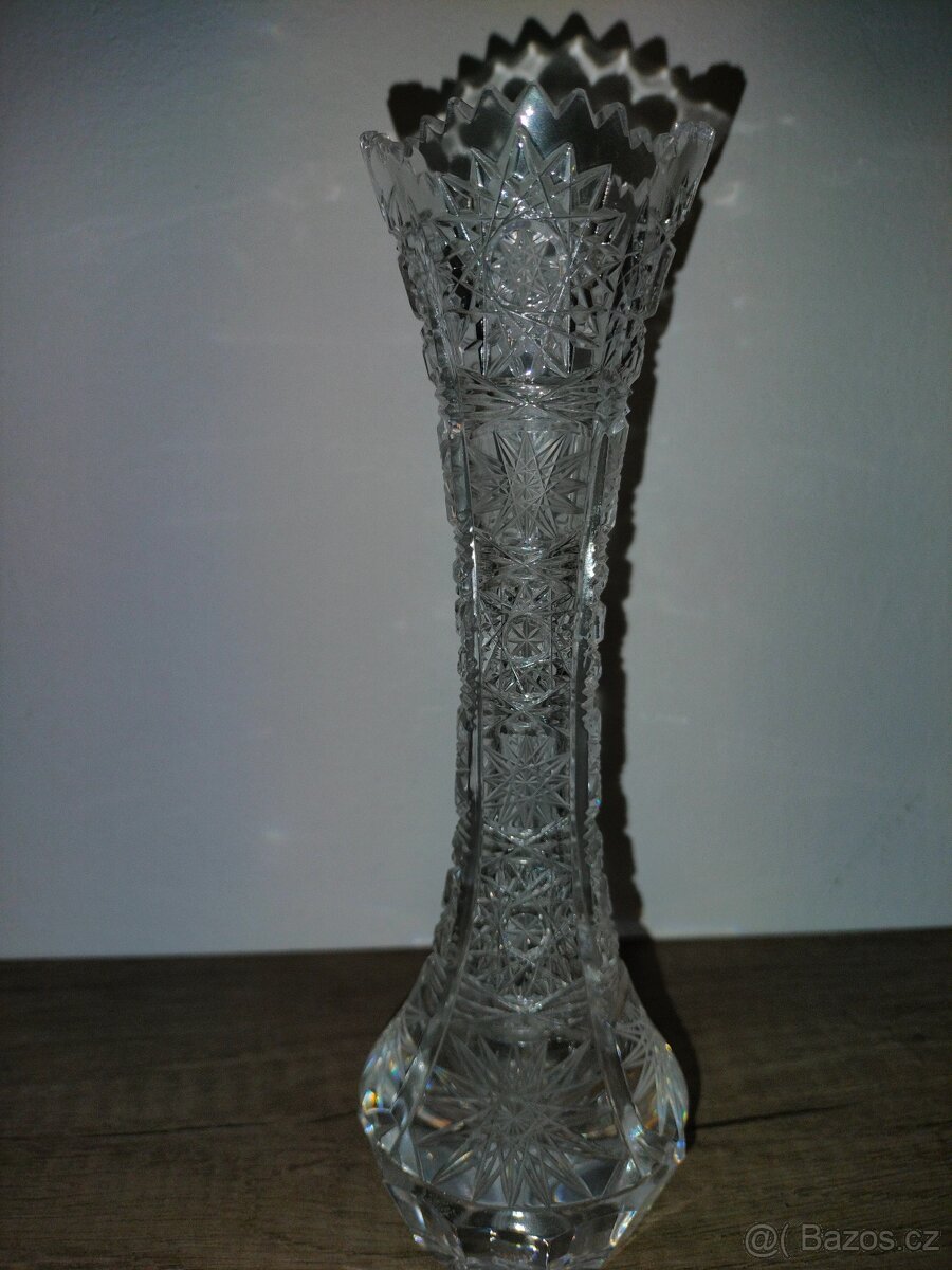 Broušená vázička 21 cm - 3