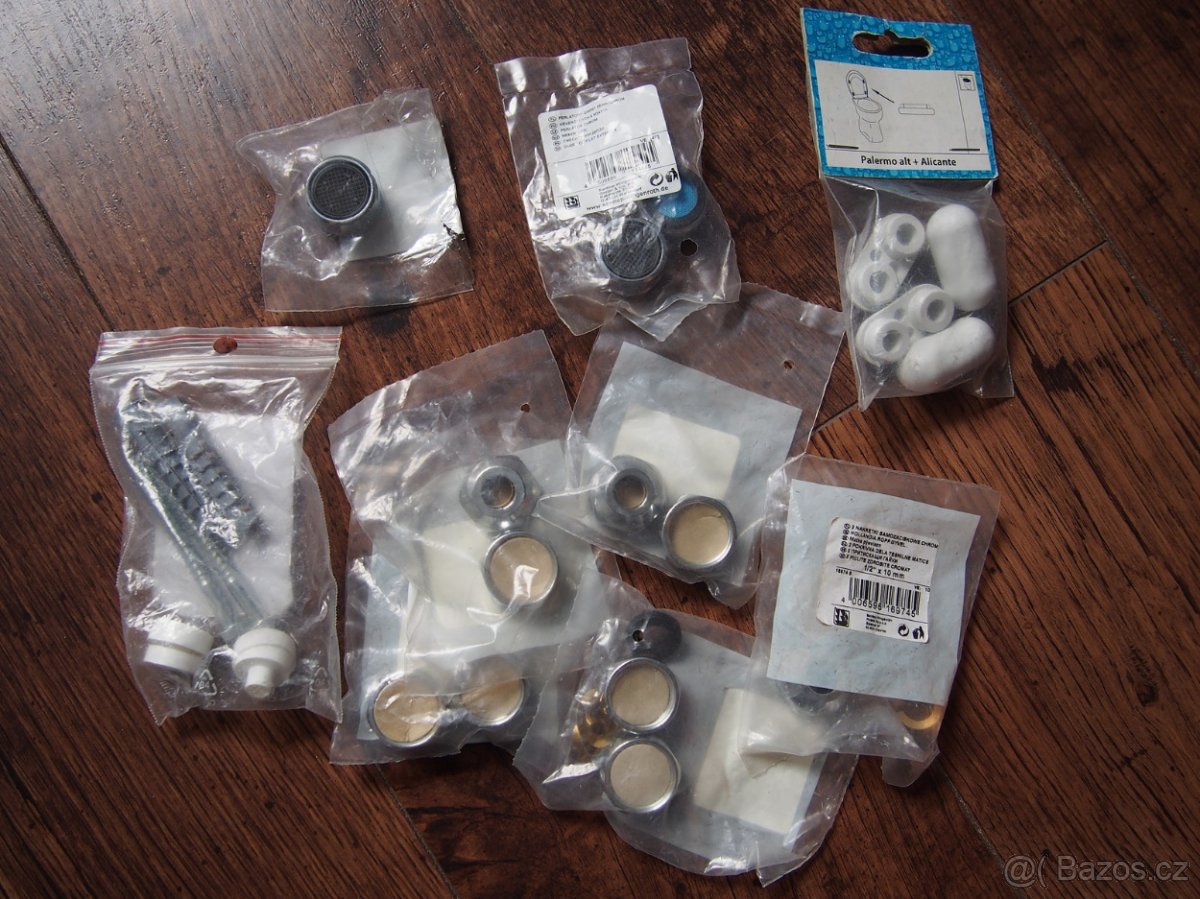 Instalatérská sada, těsnění, sifon, rozety, sítka, těsnění - 3