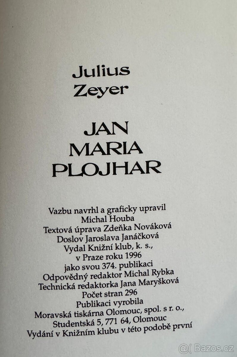 Jan Maria Plojhar (Julius Zeyer) - 3