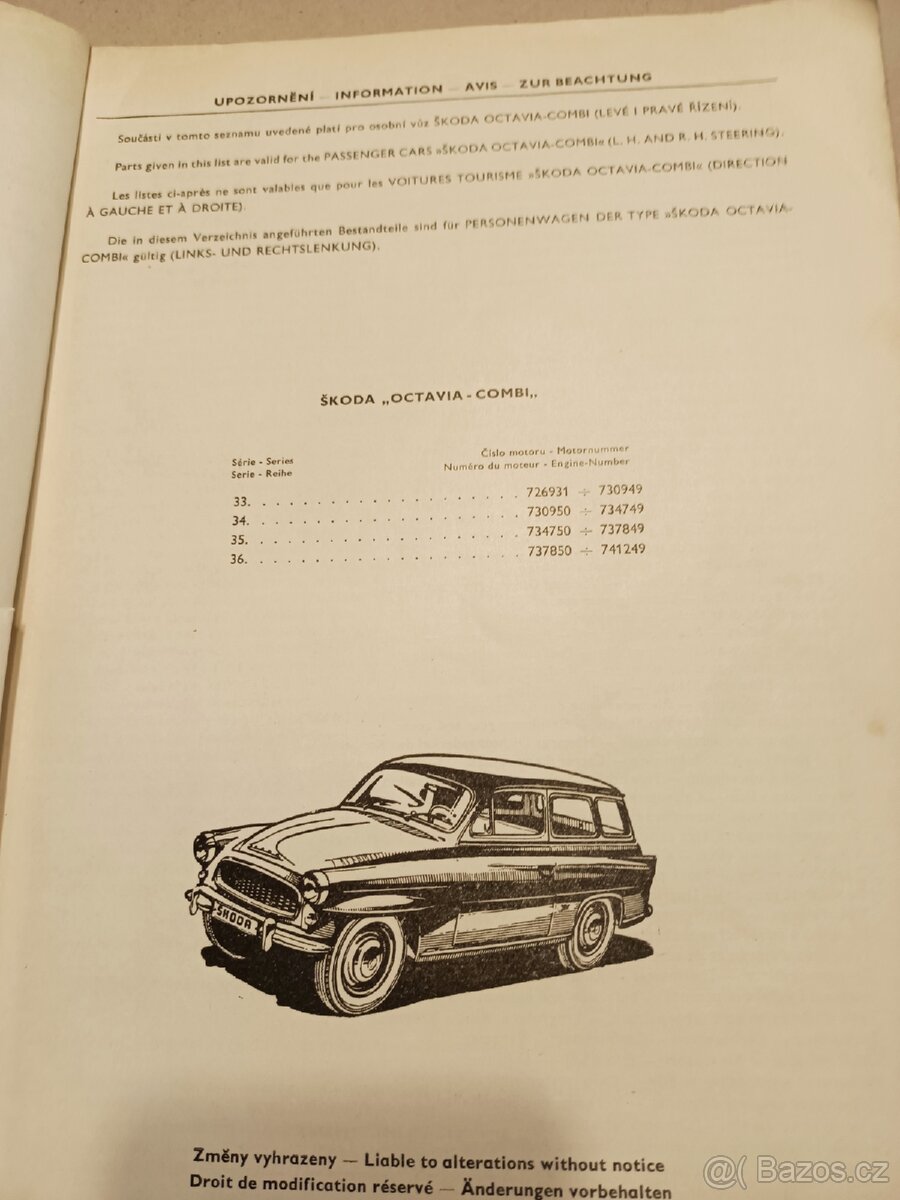 Škoda Octavia combi-katalog náhr. dílů. - 3