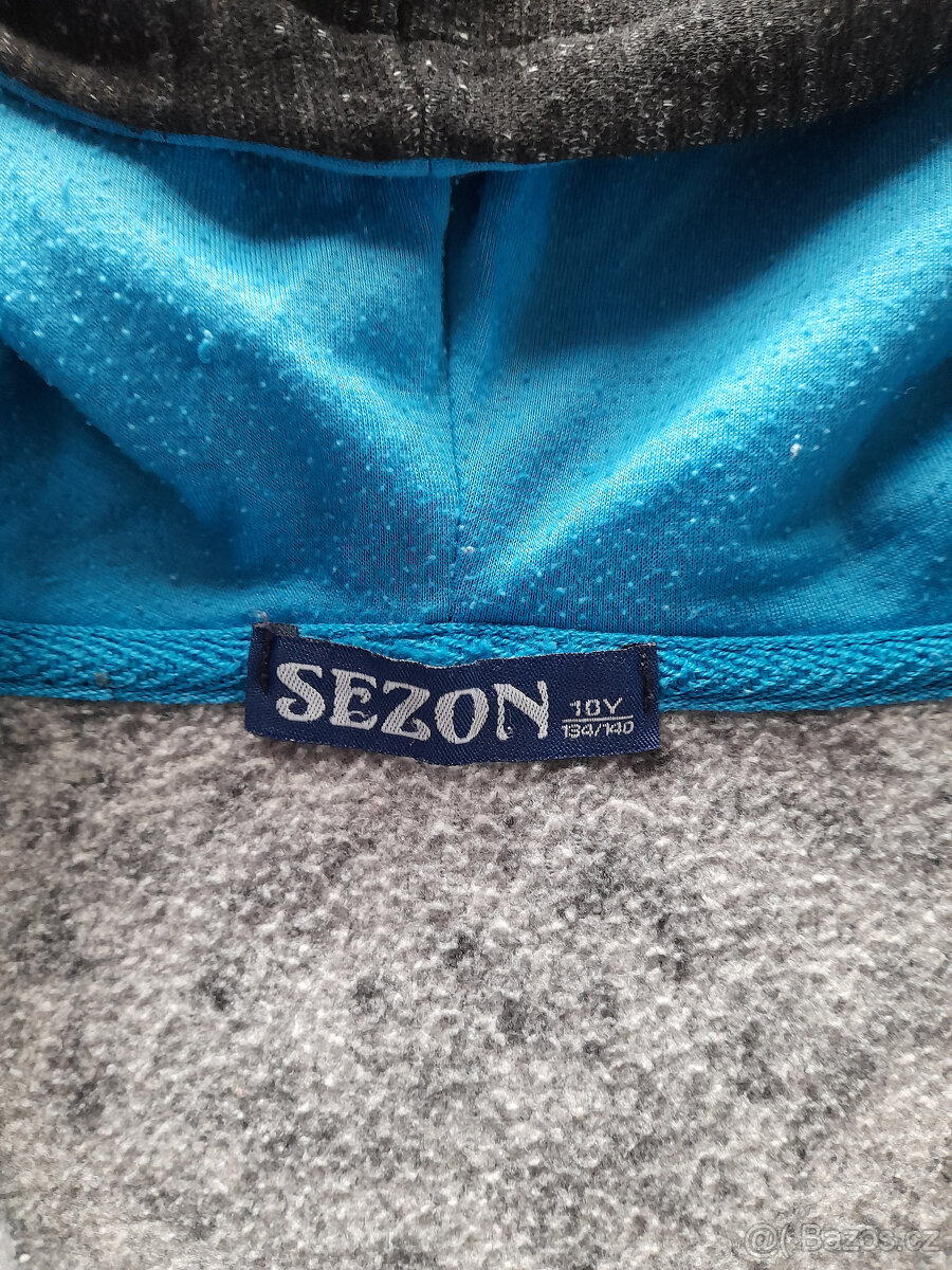 Chlapecká mikina s kapucí zn. Sezon, vel. 134/140 - 3