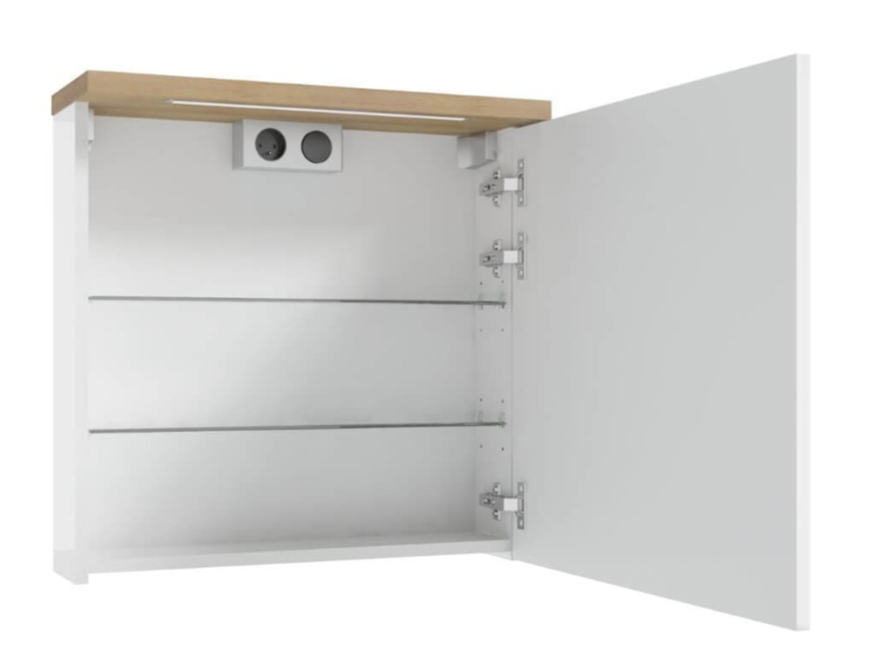 Zrcadlová skříňka bílá LESK - 3