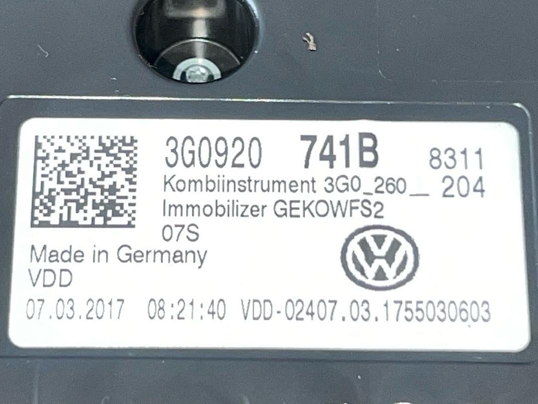 Budíky naftové 3G0920741B VW Passat B8 r.v. 2017 - 3
