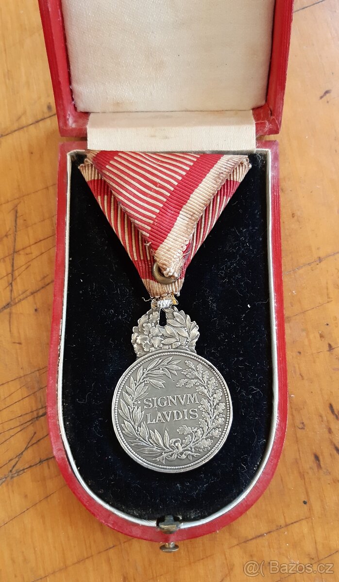 RU Ag signum laudis v etui, Karel I.,stříbro - 3