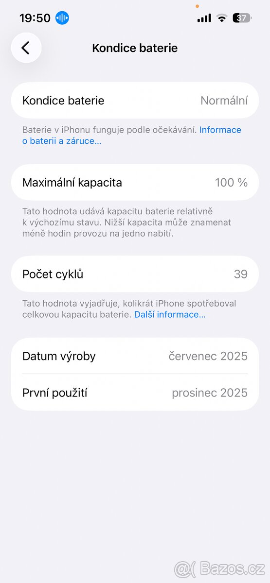 Prodám iPhone 16e 128gb - 3
