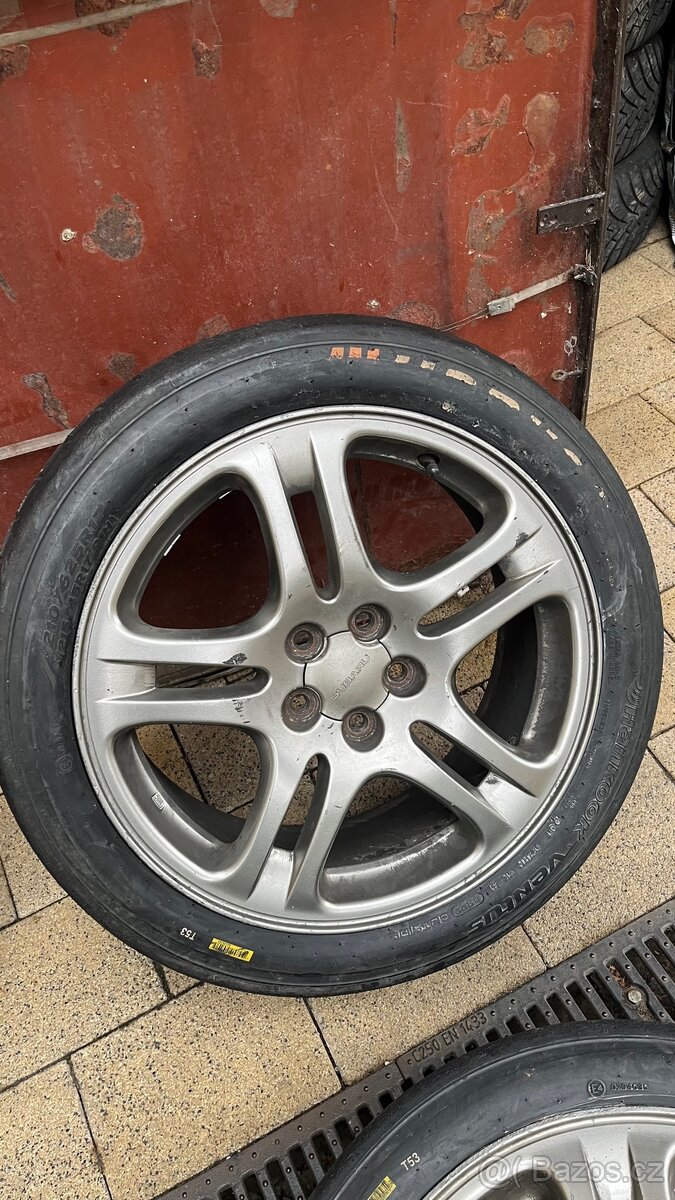 disky subaru 5x100 R17 se závodními pneu hankook - 3