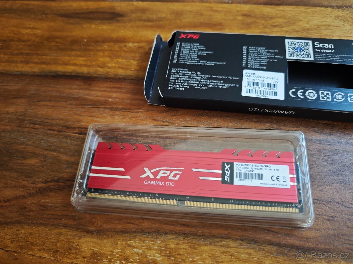 ADATA XPG 16GB DDR4 3000MHz CL16 GAMMIX D10 - 3