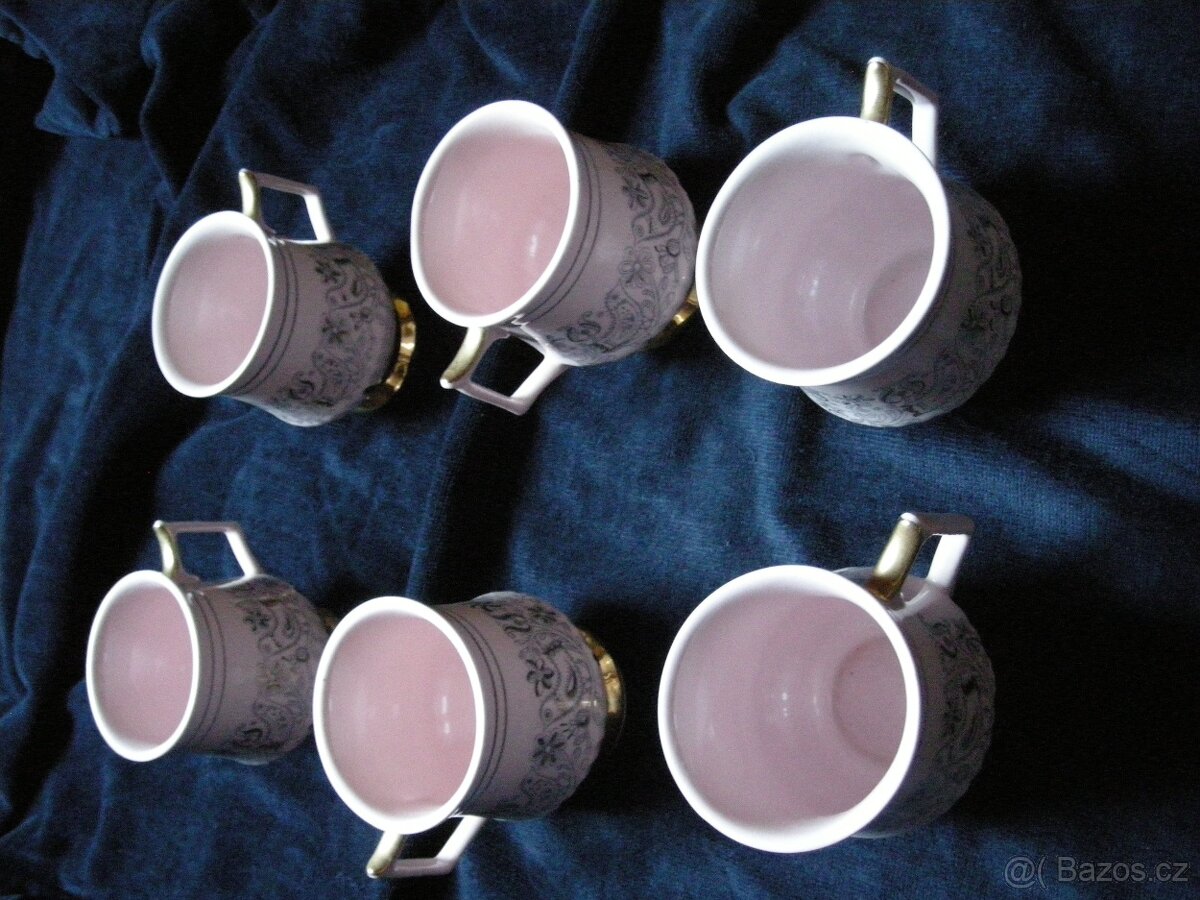 Hrnky mušláky z růžového porcelánu - 3