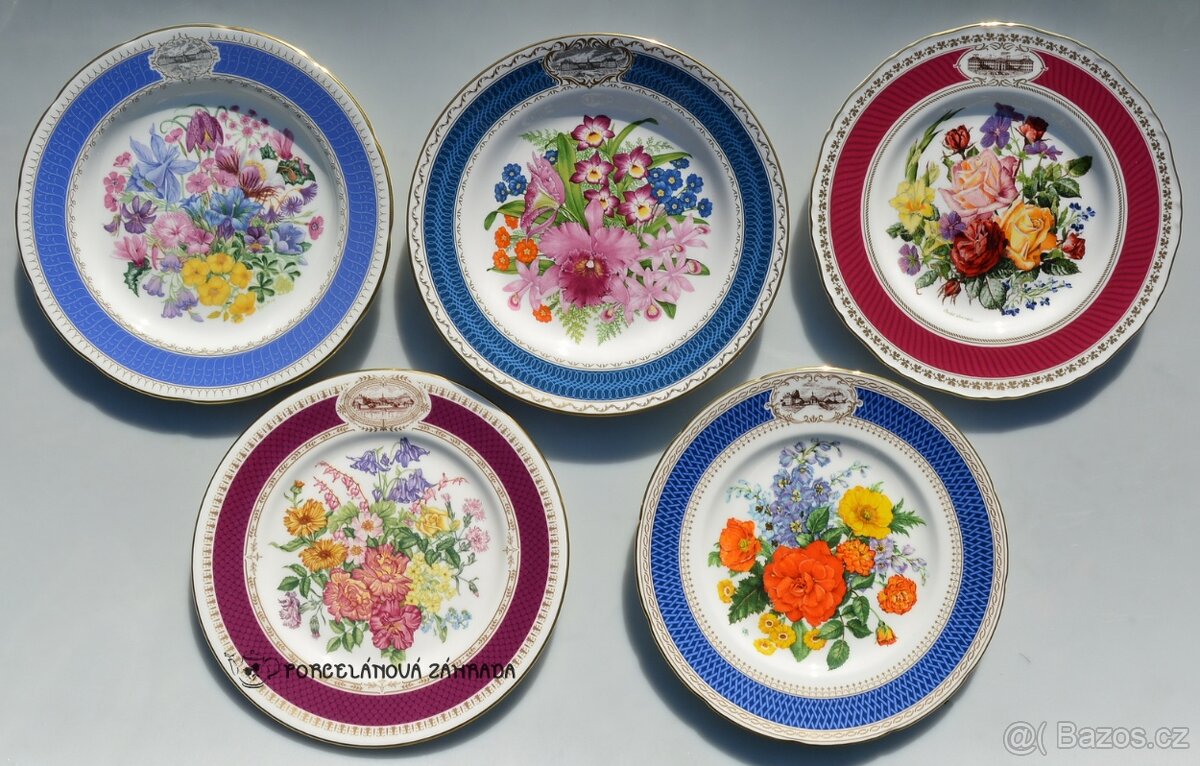 Aynsley, Minton, Wedgwood anglické porcelánové talíře - 3