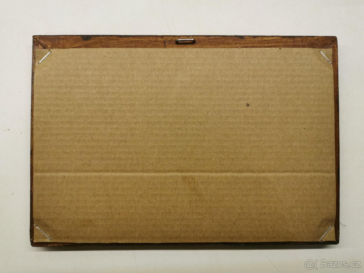 Cedulka v dřevěném rámečku - Politické rozhovory zakázány - 3