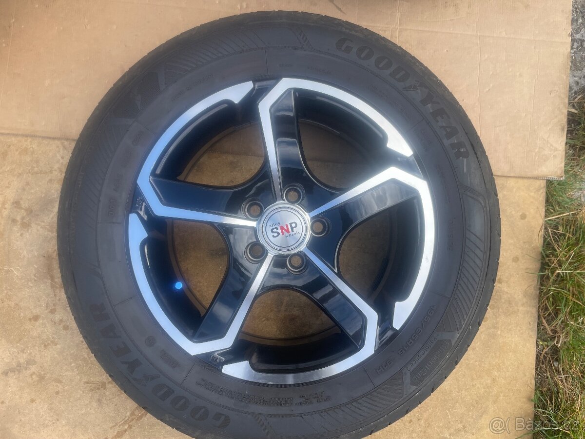 Alu kola 5x100.r15.Letní pneu 195/65/15.Škoda,Vw,Audi,Seat. - 3