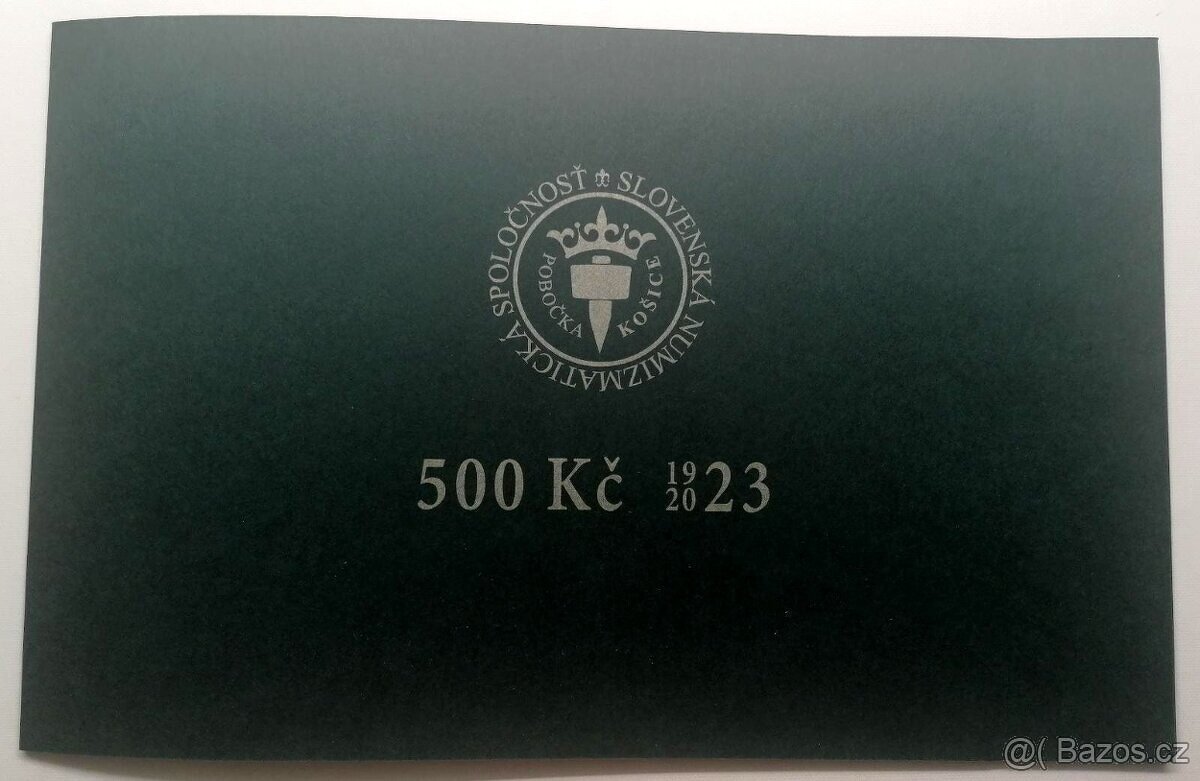 Bankovka 500 Kč emise 1923 HNĚDÝ LEGIONÁŘ série A, Novotisk - 3