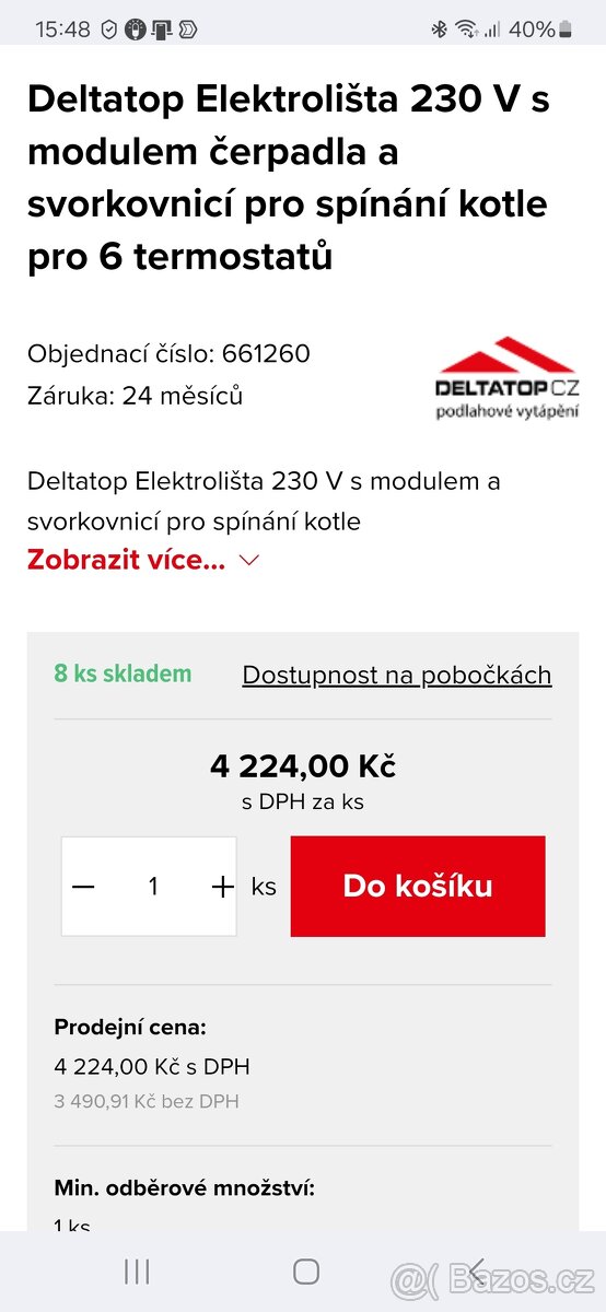 Elektrolišta pro podlahový rozdělovač - Deltatop - 3