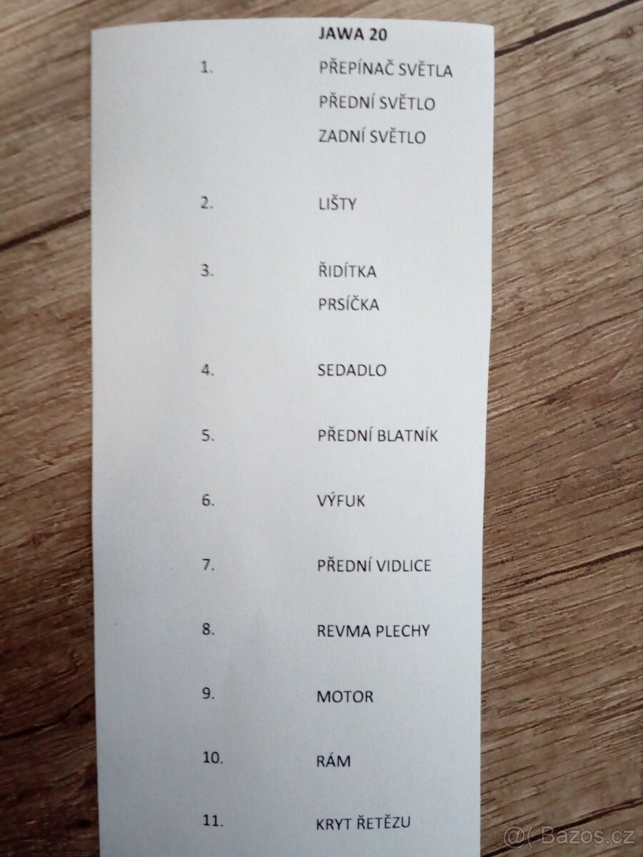 Jawa 50 pionýr sada šroubů 550, 555, 20, 21, 23 - 3