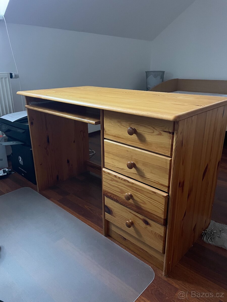 Psací stůl masiv borovice - 3
