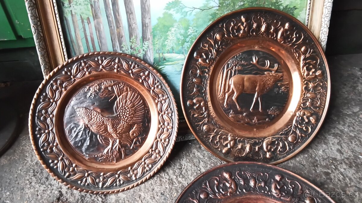 Měděné talire,sklo ,obraz, Lp desky - 3