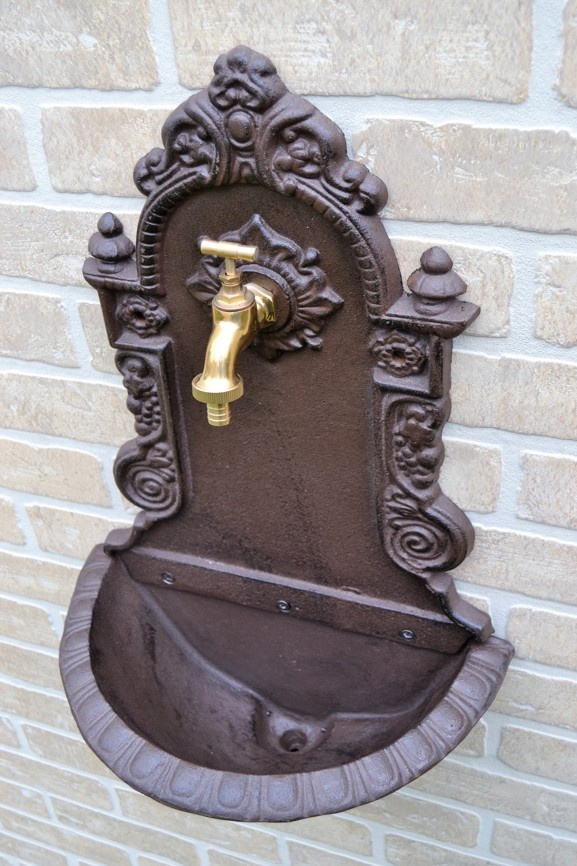 Litinová výlevka - umyvadlo 65 cm - hnědé - 3