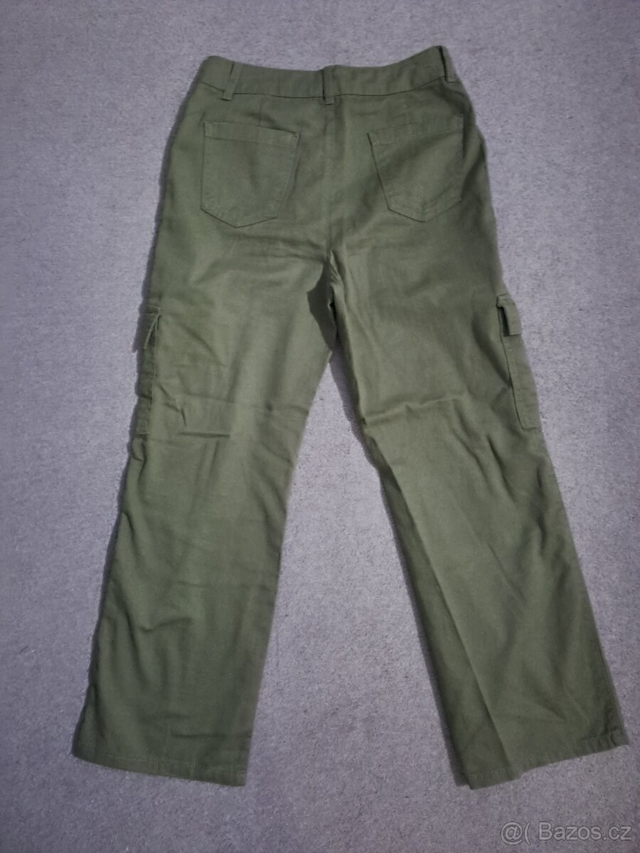 Khaki kalhoty s kapsami vel. 146/152 - 3