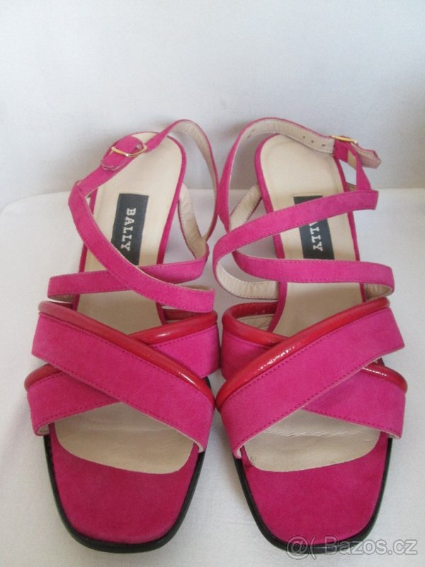Celokožené sandálky BALLY vel.38, fuchsiově růžové - 3