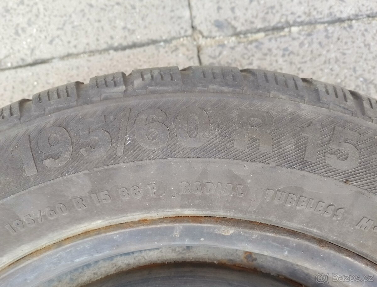Plechové disky Ford Fusion 4x108 R15 včetně pneu - 3