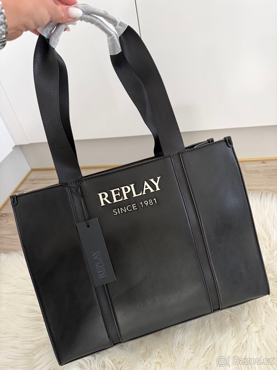 Černá, dámská kabelka Replay - 3
