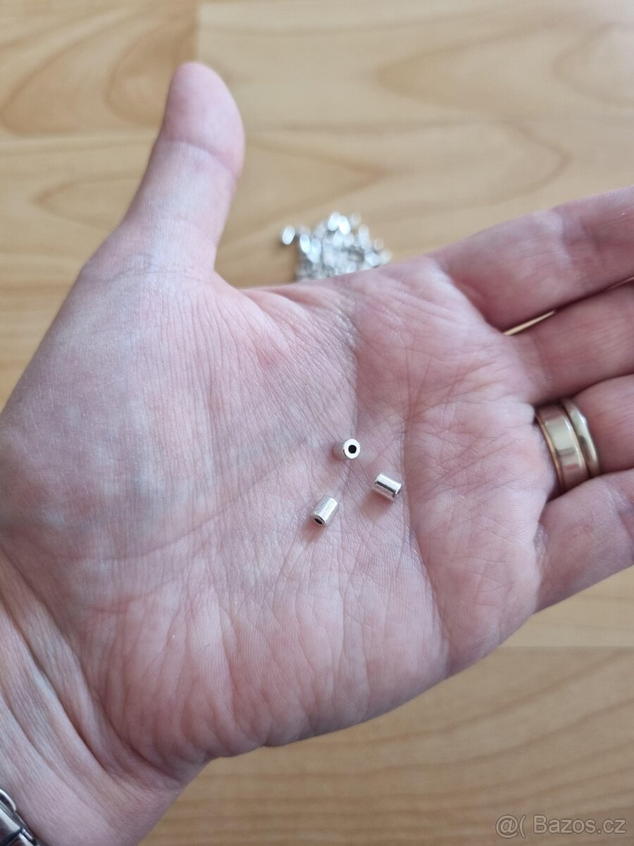 Kovové korálky - tunel hladký - 50 ks - 3