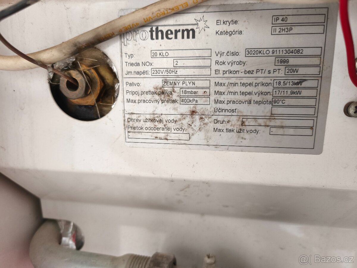 Plynový kotel Protherm 20 KLO - 3