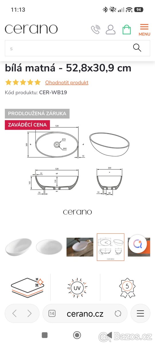 Prodám umyvadlo z bílého mramoru - 3