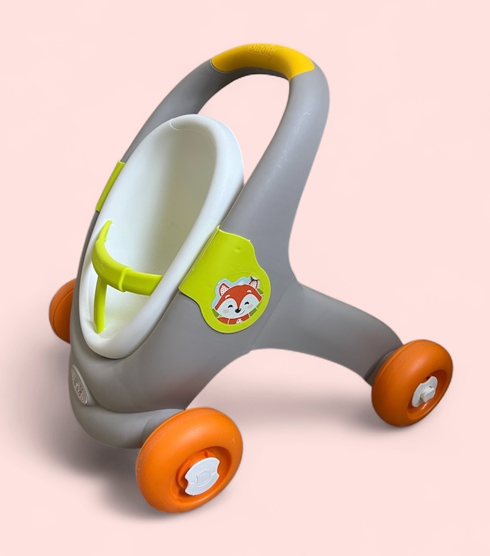 Chodítko / kočárek Smoby Minikiss Baby Walker 3v1 - 3