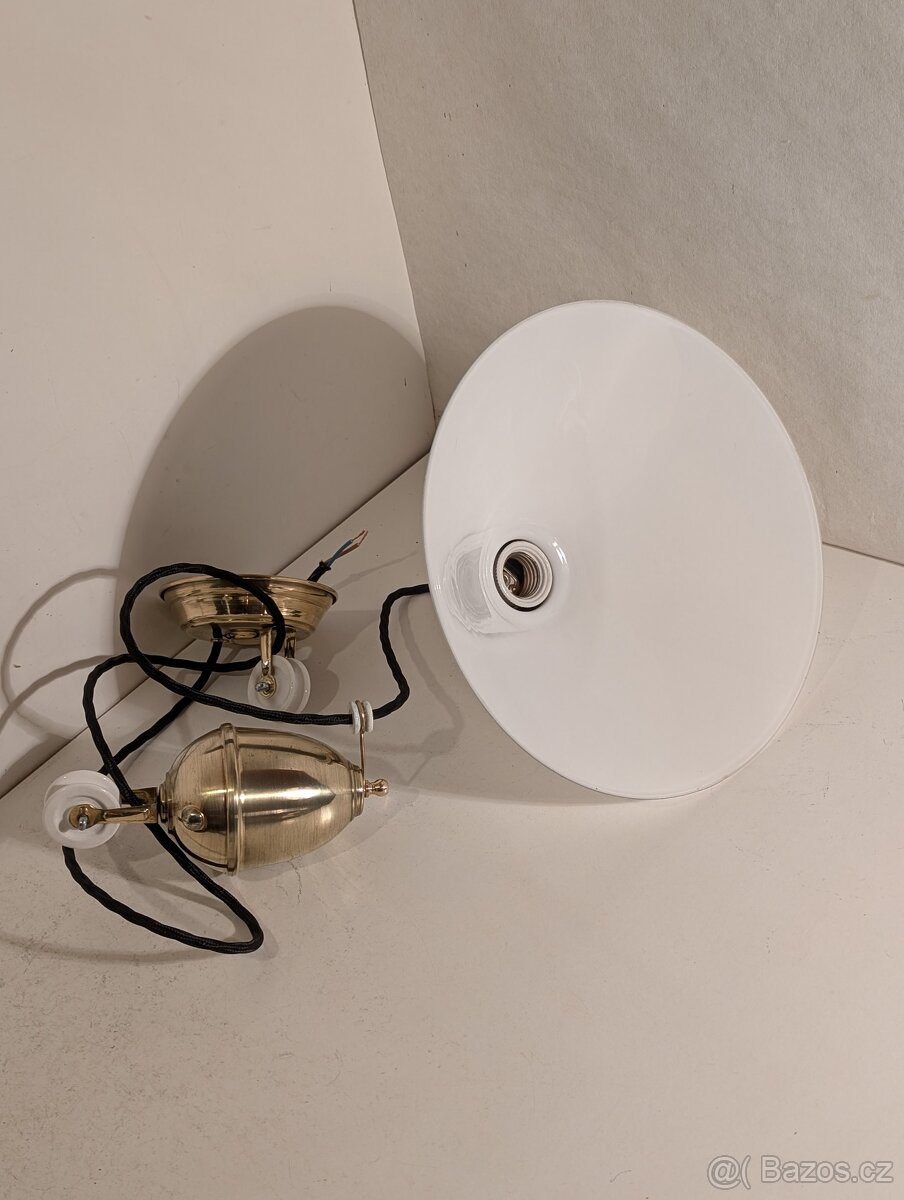 mosazná pěkná stahovačka stahovací lustr až 2 ks - 3