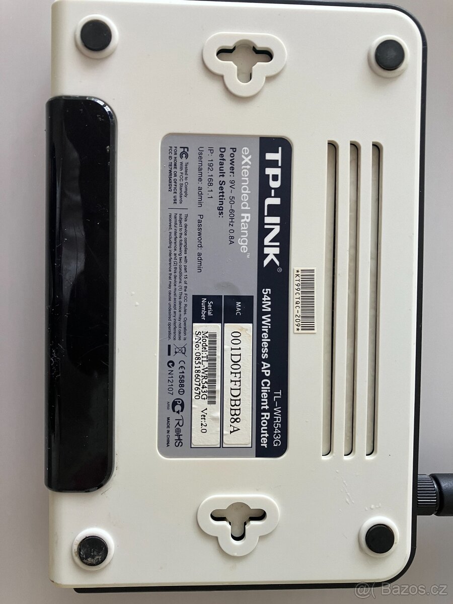 Wifi router TP-LINK TL-WR543G + příslušenství - 3