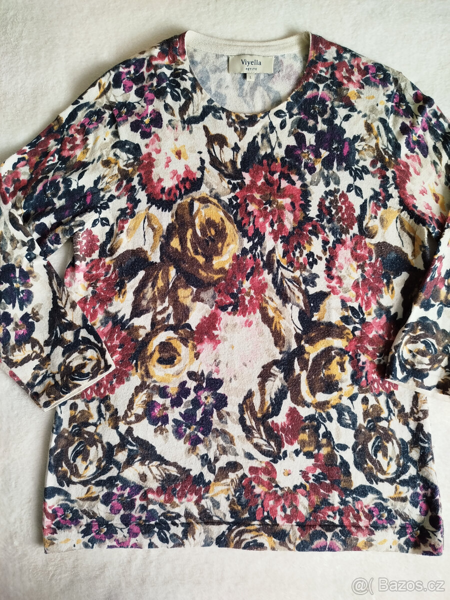 květovaný svetr, zn.Viyella - 3