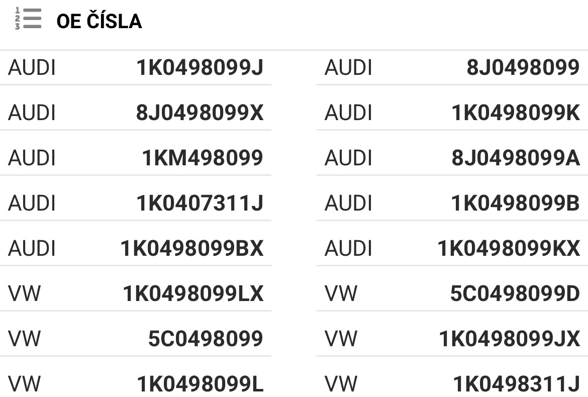 Sada kloubů, hnací hřídel - 3