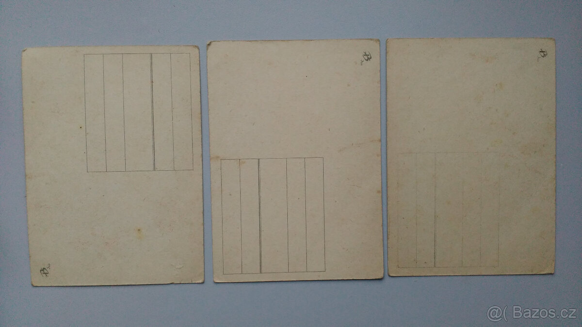 Staré pohlednice, Otto Zahrada, 3 ks - 3