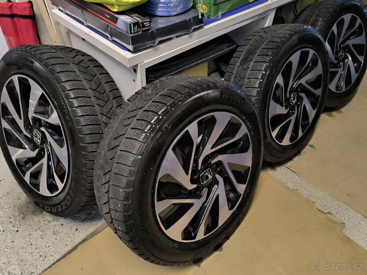 ALU kola Honda Civic 5x114,3 r16 Originál, zimni pneu 5mm - 3