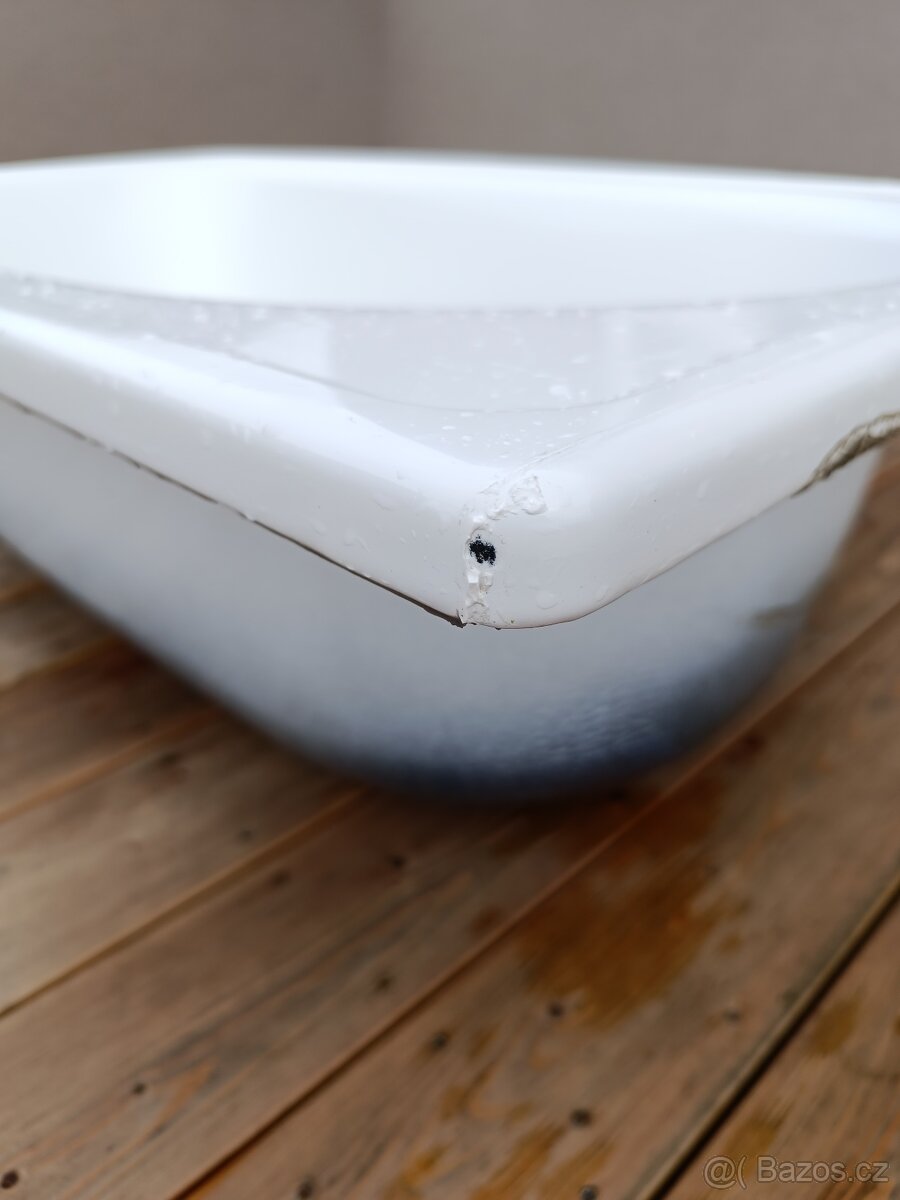 Zánovní plechová smaltovaná vana 120x70 Jika - 3