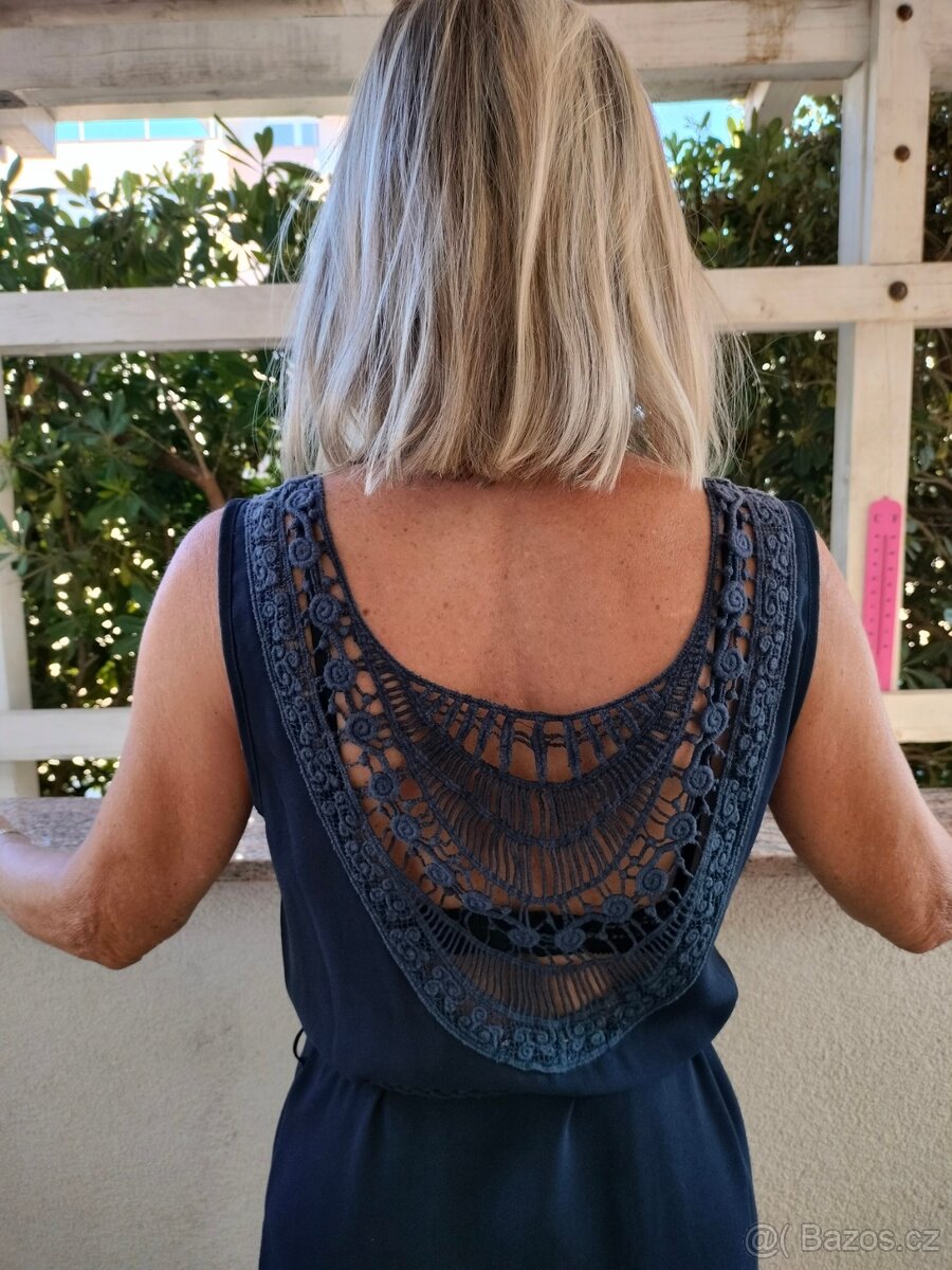 Letní šaty tmavomodré - 3