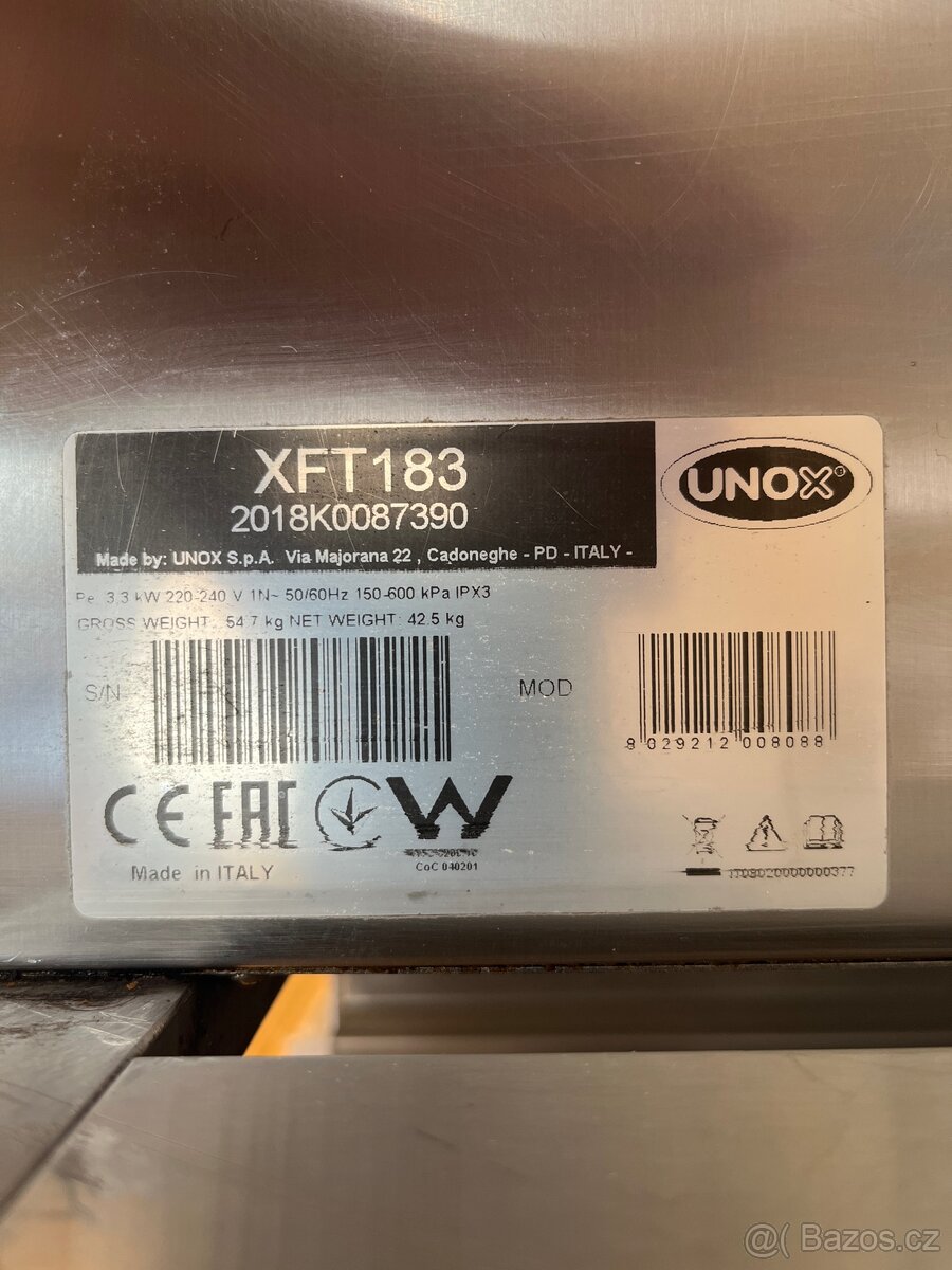 Horkovzdušná pec Unox Elena + podstavec - 3