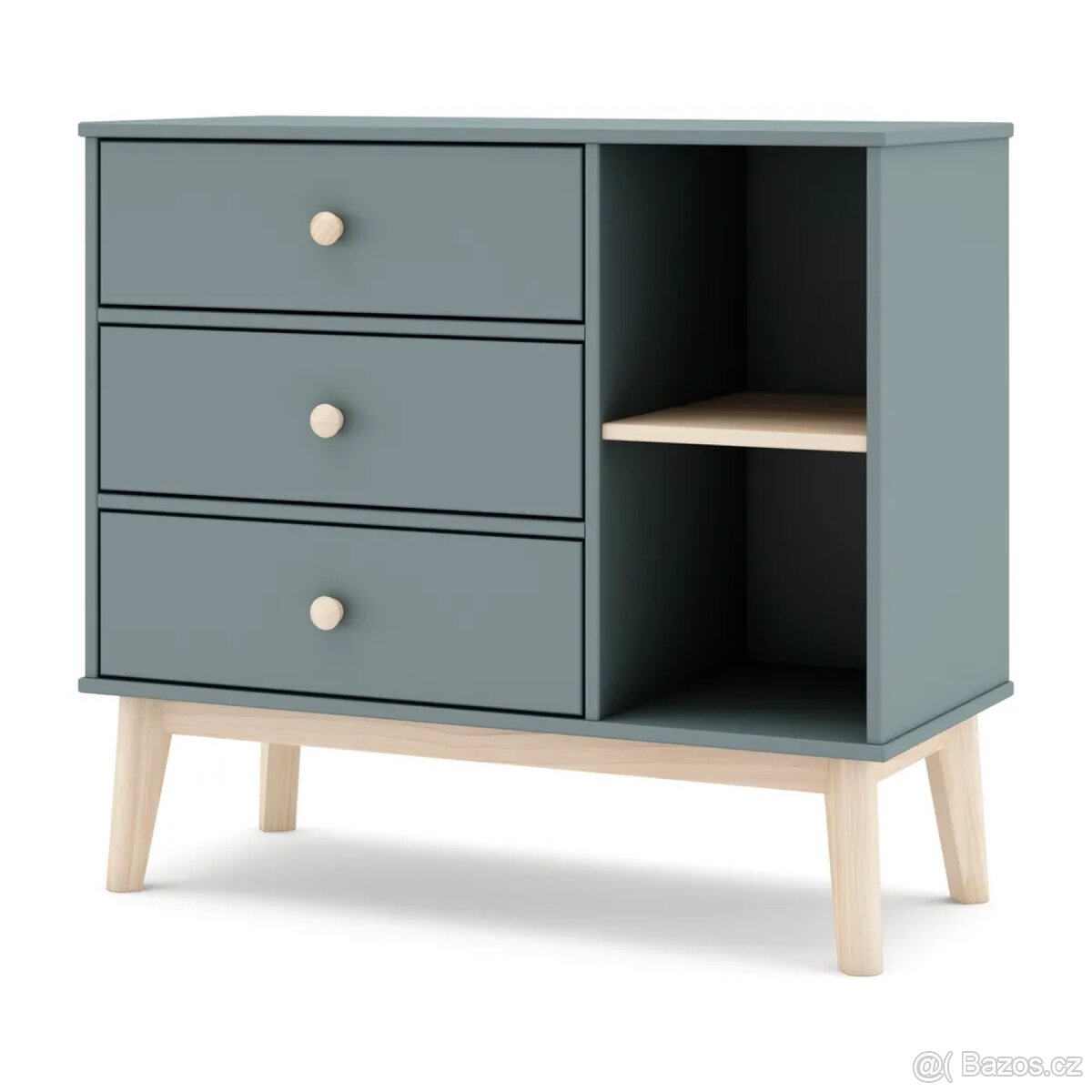 Šedozelená komoda Esteban 90 cm - 3