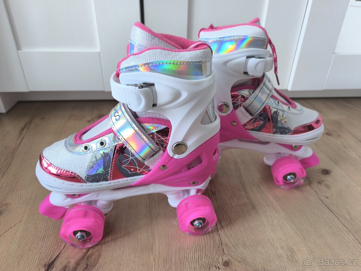 Rostoucí inline brusle, svítící kolečka, 33-38 - 3