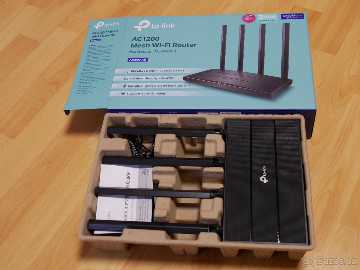 Gigabitový Mesh Wi-Fi Router Tp-link Archer A6 AC1200 - 3