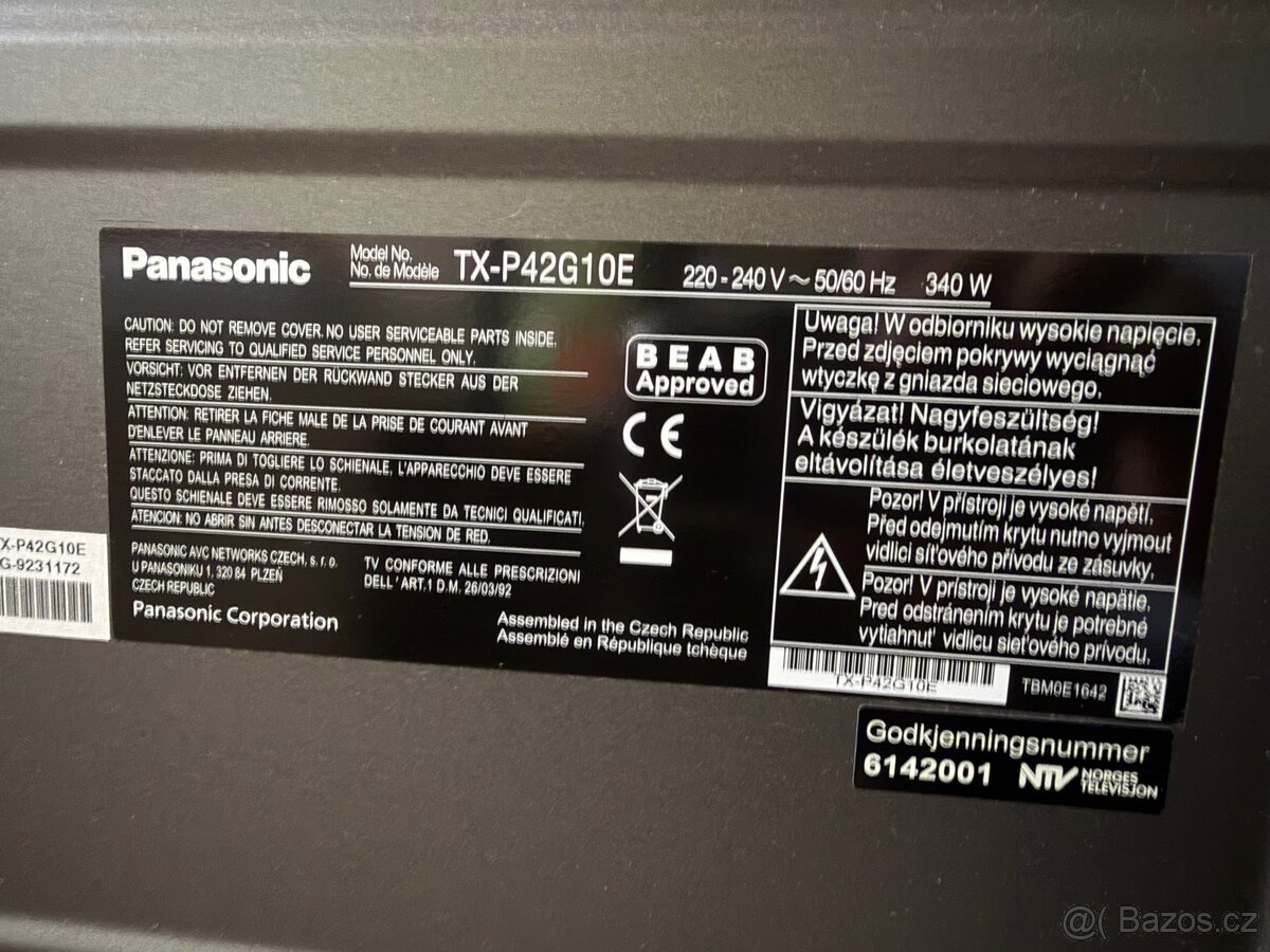 TV Panasonic TX-P42G10E, NeoPDP - 3