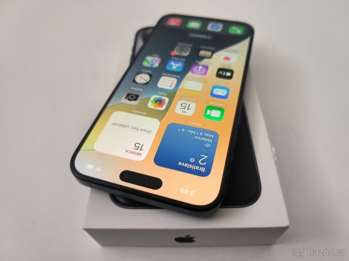 apple iphone 15 PRO MAX 256gb Blue Titanium 100% Batéria - 3