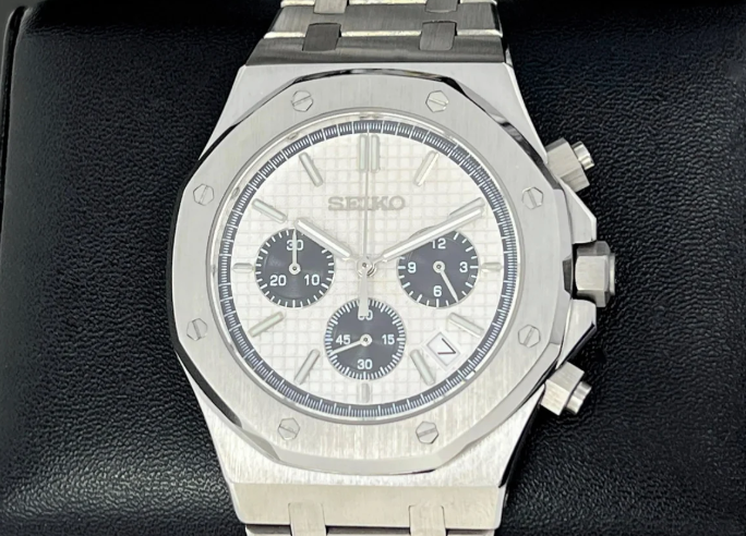Seiko Mod Royal Oak chronograf - 3