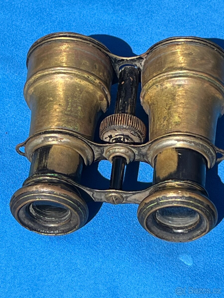 Starý mosazný divadelní dalekohled (opera glasses) - 3