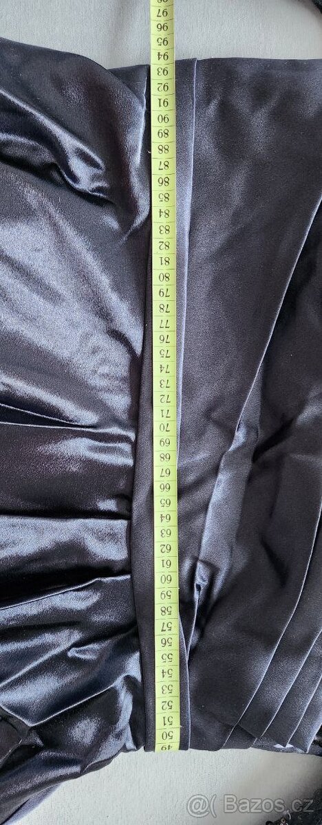 Elegantní společenské šaty– XL – námořnická modrá, nové - 3