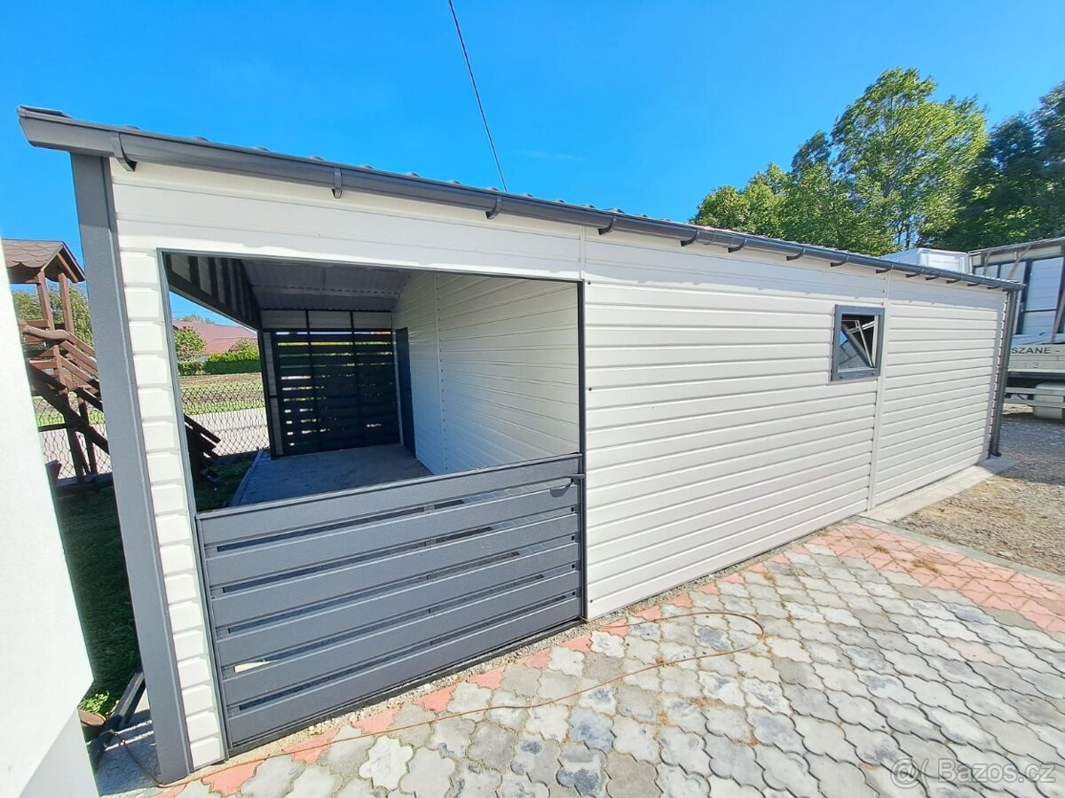 Plechová montovaná garáž exclusive 6x9m - 3